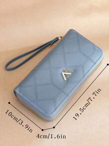 New Style Women's Wallet & Fashionable Clip & Handheld With Double Zipper Closure Phone Pocket For Women Wallet Purse Wallet Long Wallet Wristlet Wallet