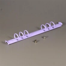 Multicolor O-Ring A4-A7 Size Metal Loose Leaf Binder Clip For Notebook Storage, Detachable - Purple - View 1