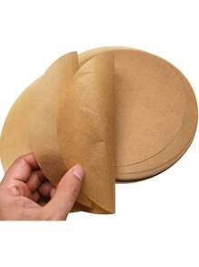 50/100/200 pezzi Carta da forno rotonda in pergamena, carta da forno rotonda antiaderente, carta per grigliare rotonda, carta oleata in silicone, carta per barbecue, per cuocere mini torte, separare torte surgelate, pizza, etc.