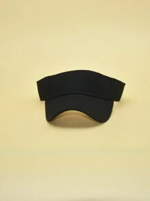 1 Stück Herren Sonnenhut In Fester Farbe, Frühling, Sommer, Outdoor Sport, Freizeit, Sonnenschutz, Modische Grundmütze