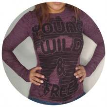 Camiseta morada de manga larga - Morado - Ver 5