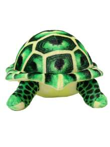 Molutian 30公分/11.81英寸模擬海龜毛絨玩具,海洋時尚大海龜飾品,海洋動物小海龜卡通毛絨玩具,可愛寵物海龜毛絨玩具 - 綠色 - 查看 5