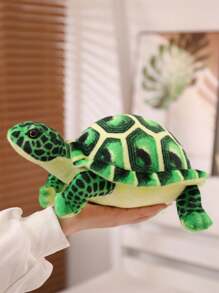 Molutian 30公分/11.81英寸模擬海龜毛絨玩具,海洋時尚大海龜飾品,海洋動物小海龜卡通毛絨玩具,可愛寵物海龜毛絨玩具 - 綠色 - 查看 7