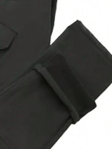 Alpha Camp 1pc ALPHA CAMP Outdoor Windproof Water-Repellent Thermal Lined Softshell Pants For Men
