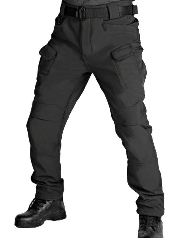 Alpha Camp 1 pezzo Pantaloni in softshell da uomo ALPHA CAMP, termici, antivento e idrorepellenti, con fodera in pile