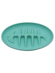 1 件装 硅胶材质鱼形多功能慢食垫 带防滑吸盘 适合狗狗进食 适合所有季节 颜色随机 - 彩色 - 查看 3