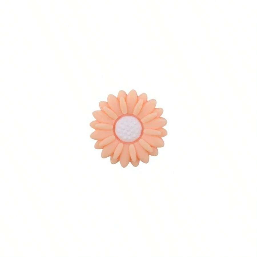 1pc New Design Silicone Daisy Bead For Children's Art And Crafts, Diy Jewelry Making Supplies - Coral Pink - View 1