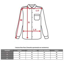 Camisa Social Manga Longa 100% Microfibra Masculina Branca - Branco - Visão 2