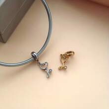 1pc Gorgeous Stethoscope Shaped Pendant With Rhinestone Decor, Compatible With Bracelet, Necklace, Keychain, Clothing Charm, Diy Jewelry Making - A - View 5