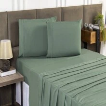 Sheet Sets With Pillowcases - 軍綠色 - 查看 2