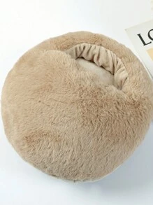Usb Foot Warmer, Rechargeable, Winter Essential, Plush Foot Warmer - Khaki - View 1