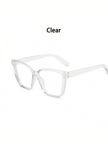Nouvelles lunettes à monture transparente surdimensionnée minimaliste, convenant à la tenue quotidienne pour les vacances à la plage d'été, les sorties en extérieur et les voyages