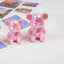 1入組汽車內部電鍍坐姿泰迪熊裝飾品,適用於家居和汽車內飾 - 白色 - 查看 7