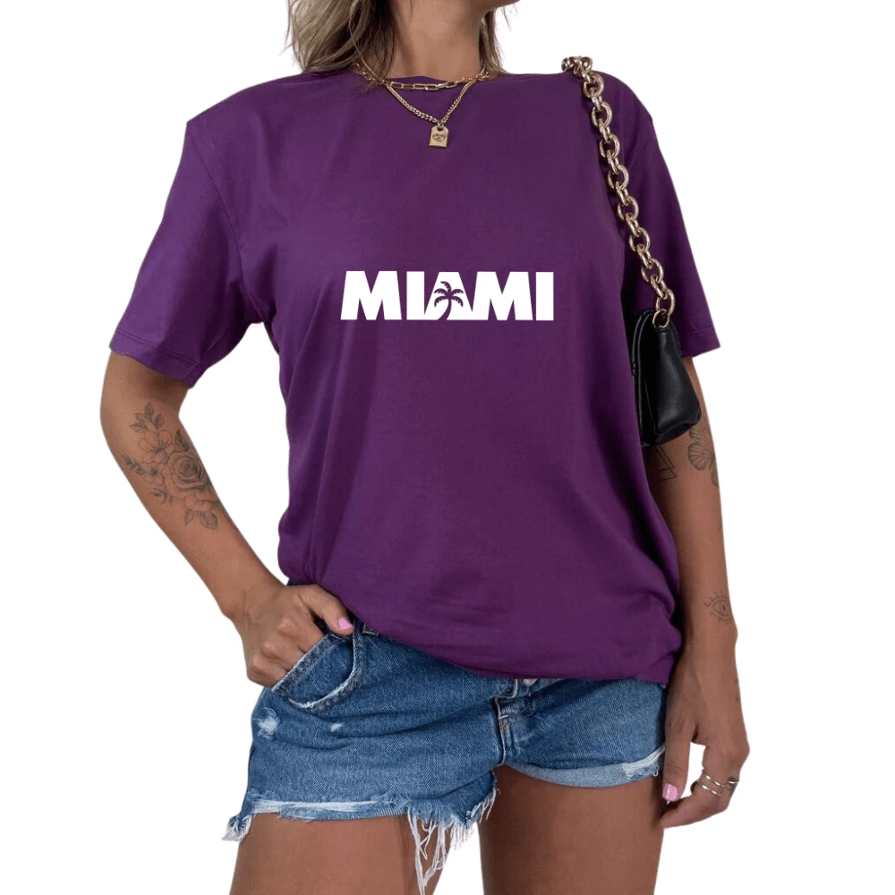 Women T-Shirts - 紫色 - 查看 1