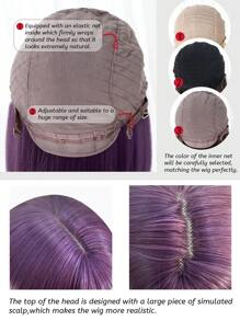 alicegarden 1 件合成耐热多色假发，短直发假发，14 英寸长，由纤维制成，适合日常使用，自然逼真的假发（不包括配件）