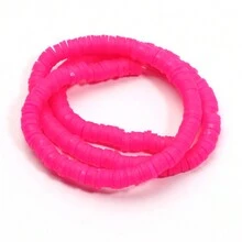 350顆6mm果凍色平面圓形聚合物黏土珠子,海西芯片磁珠,適用於珠寶製作,diy波霍手鍊,針織工藝 - 6mm - 查看 11