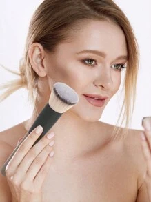 MAANGE 3 Stück professionelles Gesichtsbürsteset mit Transportkoffer, Foundation Pinsel, Wimpern- & Augenbrauenpinsel, Blending- & Lidschattenpinsel, Make-up Werkzeuge mit weichen Fasern für einfachen Transport, Pinsel für unterwegs