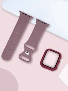 St.siabe 3-in-1 bevat een polsband, hoesje en film voor vrouwen en mannen. Ik Fashion Classic Monochrome Siliconen Horloge Breng Compatibel Met Apple Watch Band 38mm 40mm 41mm 45mm 44mm 42mm 49mm Riem, Zacht, Comfortabel en Ademend Vervangende Band Met Apple Watch Ultra Serie S10/9/SE/8/7/6/5/4/3/2/1 Armband Accessoires Correa