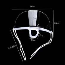 10 pièces Masque facial transparent jetable, convient pour les restaurants, les chefs, les boulangers, les étals de nourriture, le personnel de restauration. Écran facial en plastique PET anti-éclaboussures