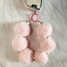 1 件球和珠子裝飾 Diy 吊墜適用於手機殼、包、鑰匙等。 - 粉色 - 查看 3