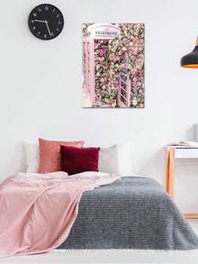 1pc Canvas Painting Core, Pink Modern Artwork For Bedroom, Bathroom, Living Room Wall Decor, Waterproof Without Frame - Pink 6 - View 3