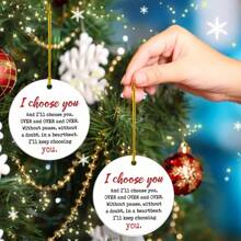 1 件“我选择你”装饰物，情人节礼物，周年纪念日婚礼生日礼物，送给妻子丈夫女朋友男朋友浪漫情人节甜蜜生日装饰物，送给你的另一半 - 白色 - 查看 10