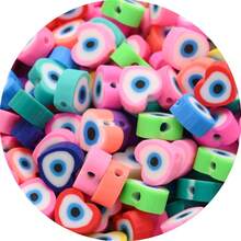 15/30/50g(顏色隨機)直孔柔軟陶瓷珠,適用於diy手鍊,項鍊和手機鏈製作,可愛diy配件套裝,情人節禮物 - 多色2 - 查看 28