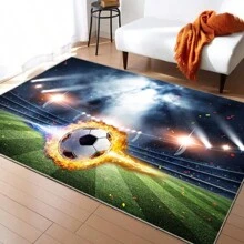 1pc Cartoon Football Field Carpet For Bedroom, Living Room, Study, Dining Room - Cross-border Football Series-5 - View 2