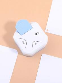 1入藍白色圓角打孔機,3合1多功能打孔機,適用於辦公文具、名片和紙藝 - 藍白色 - 查看 4