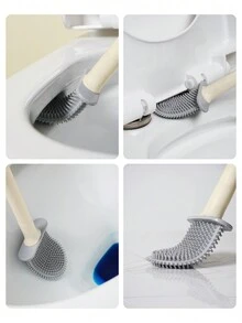 1pc Detachable Plastic Toilet Brush - Yellow - View 10