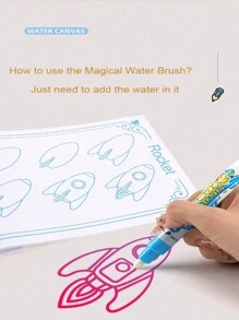 一套神奇儿童吸水垫 蒙特梭利教育玩具 魔法笔 超大号神奇彩色儿童玩具画板 学习垫 可重复使用吸水垫 健康清洁的家庭互动玩具 有益于儿童智力 丰富儿童想象力 绘画益智玩具 魔术玩具 配件随机配送 - 彩色 - 查看 5