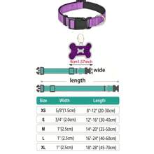 1 Pièce En Nylon Avec Étiquette Osseuse, Doux, Rembourré, Réglable, Respirant, Épais, Robuste, Durable, Stable, Confortable, Réfléchissant, Collier Pour Chiot, Pour Chiens De Petite, Moyenne Et Grande Taille, Promenade En Plein Air