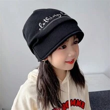 兒童帽子,春季/秋季,新時尚,歐洲風格,防風保暖,針織野帽,適合3-12歲男女,頭圍50-55cm - 黑色 - 查看 7