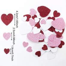 60 Stücke, Schaum-Glitzer-Aufkleber DIY Herz-Klebeaufkleber für Geschenkboxen, Taschen, Grußkarten, Partydekorationen, Party-Aufkleber für Geschenkanhänger, Dekorationen, witzige Feiertagsgeschenke Valentinstag Dekoration, kreative herzförmig, Geschenk für Freundin, Mutter, Hochzeitssaison, Schulmaterial, Rückkehr zur Schule