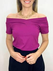 Women Tops - 中紫紅色 - 查看 1