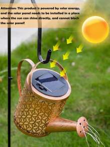 1 regadera solar con luces, grandes luces solares de cascada colgantes, impermeables, decoración de jardín al aire libre para patio, porche, césped, patio, paisaje, camino, patio, regalos de jardinería al aire libre para mamá/mujer