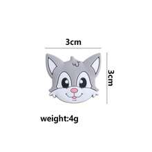 1入全新款diy卡通動物浣熊形矽膠珠子,適用於兒童手工藝品和珠寶飾品配件 - 紫色 - 查看 5