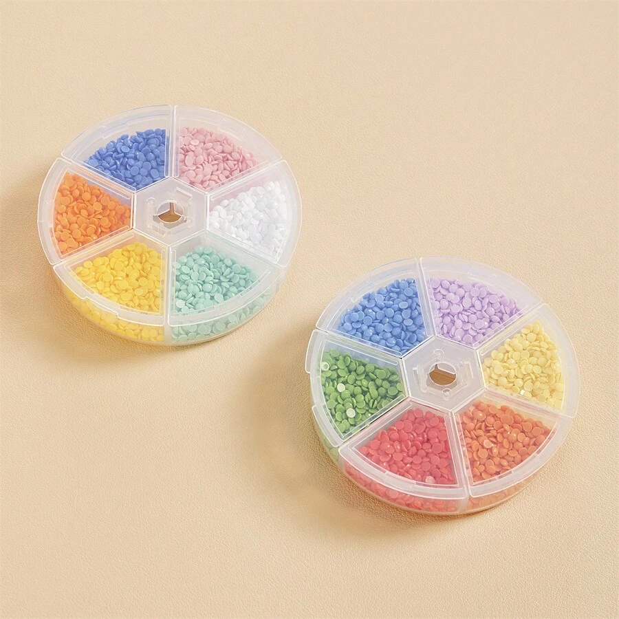 2pcs 5D Diamond Painting Box Organizer - 6 Cases For DIY Embroidery Accessories And Tools - Keep Your Kits Tidy And Easy To Find - White 6 - View 1