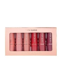 HANDAIYAN 6Pcs Matte Liquid Lipstick Makeup Set, Long Lasting Matte Liquid Lipstick Non-Stick Cup Not Fade Waterproof Lip Gloss, Set Of 6 Long Lasting Matte Lipsticks Velvet Nude Lipsticks Do Not Fade Lipsticks High Pigmented Party Rave Makeup Gifts Lipstick Set For Women Girls - Multicolor - View 8