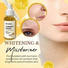 1 件薑黃臉部修復精華 30ml 減少黑斑和色素沉著,減少皺紋,保濕提亮膚色 - 土黃色 - 查看 4