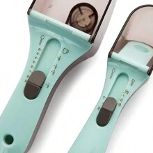 1只調節量匙附有刻度的塑料量杯,適用於烘焙和烹飪,廚房測量工具 - 淺藍色 - 查看 5