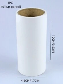 1入組隨機款式,40張撕裂式設計黏性除塵器,適用於清除衣物上的灰塵、頭髮和毛髮等 - 捲紙替換裝 - 查看 2