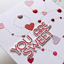 1pc Cutting Die Heart Shaped Background Pattern - Silver - View 4