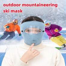 1入流行簡約風格多色極柔極暖極保暖面罩,適用於女性日常穿著和各種戶外運動活動 - 咖啡棕 - 查看 4