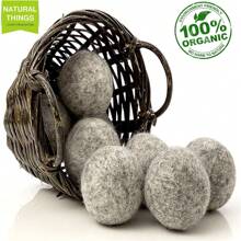 6pcs Wool Dryer Balls Wool Balls Replaces Dryer Sheets - Wool Balls For Dryer Laundry Balls For Dryer - Grey - View 2