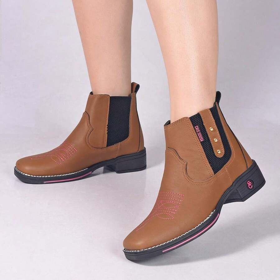 Women Ankle Boots & Booties - Camel - Ver 1