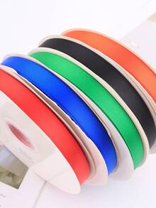 1.5cm Solid Color Cake Ribbon, Satin & Polyester & Organza Ribbon For Flowers Decoration And Gift Wrapping, 91m - Green - View 4