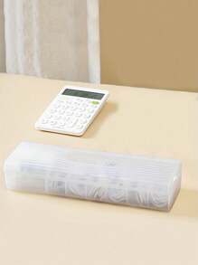 1pc White Desktop Storage Box For Data Cables, Makeup, Chargers, With Multiple Compartments - White - View 3
