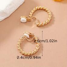 Yanxyad Simple Minimalist Hoop Ear Clip Fake Piercing Ear Jewelry Accessories For Women Girls Daily Wear