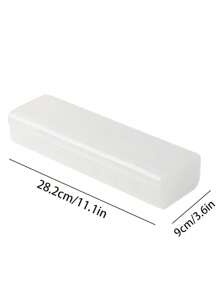 1pc White Desktop Storage Box For Data Cables, Makeup, Chargers, With Multiple Compartments - White - View 4